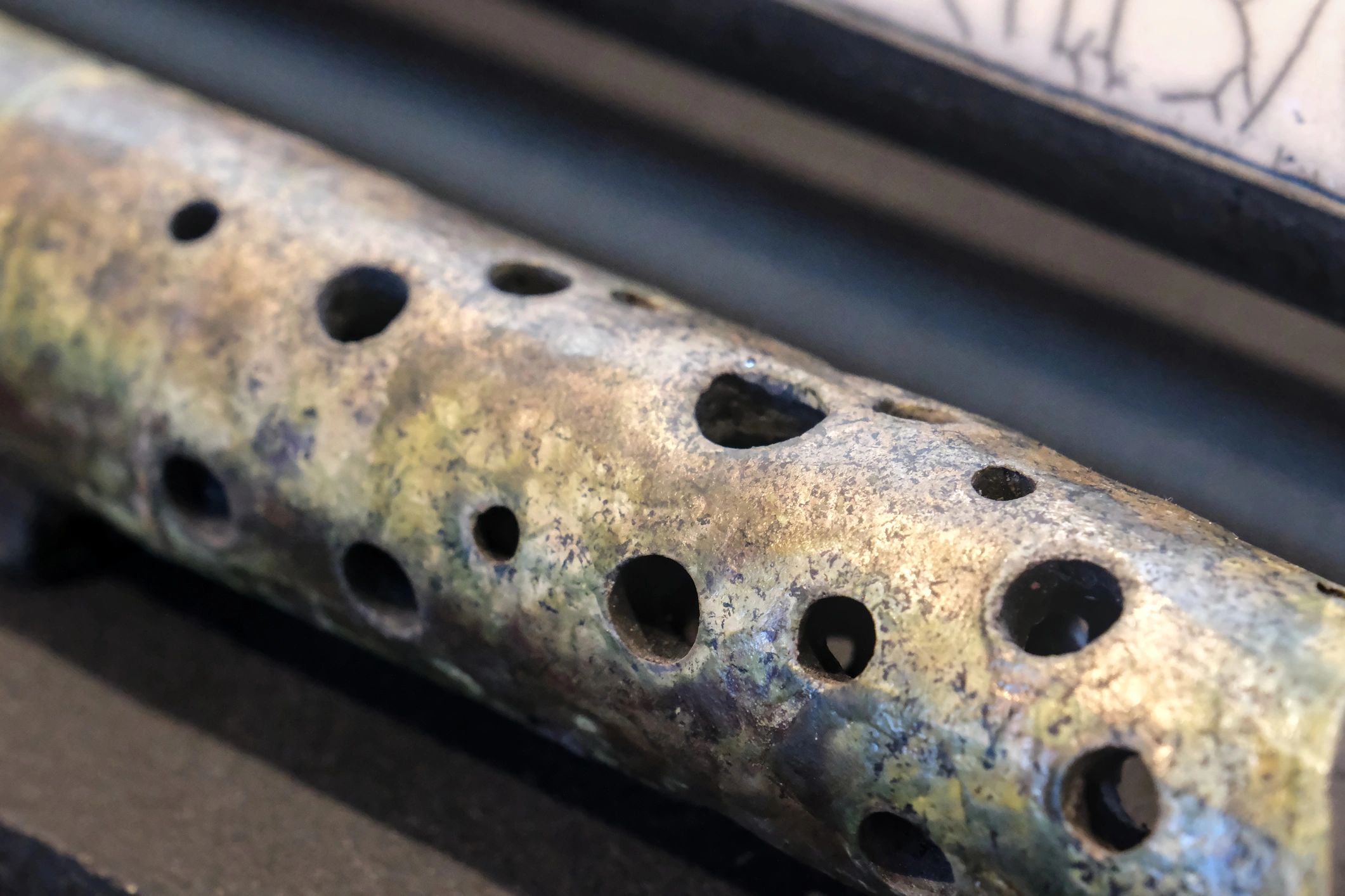 Close-up of a handcrafted item highlighting detail and craftsmanship